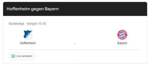 TSG Hoffenheim gegen Bayern München