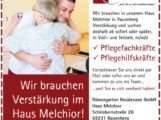 Pflegefachkräfte – Pflegehilfskräfte in den Römergarten Residenzen Haus Melchior in Rauenberg gesucht