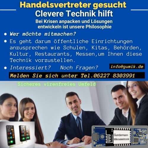 Stellenangebot, Handelsvertreter gesucht, Gundermann, Erdyman