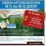 Zirbenaktion Relax 2000 ab 19.11.22 bis 10.12.22 und Adventsmarkt in Fürth im Odenwald