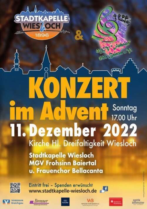 MGV Frohsinn Baiertal und Stadtkapelle stimmen mit Konzert auf den Advent ein