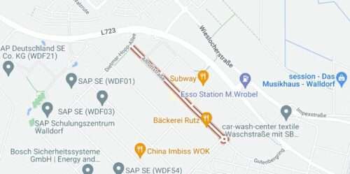 Walldorf - Brand eines Firmengebäudes