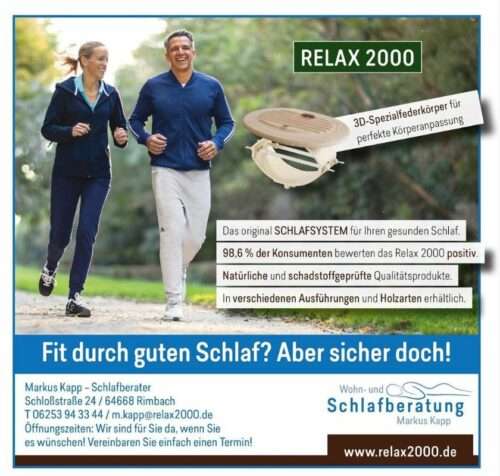 Fit durch guten Schlaf - Relax2000 - Schlafberatung - Markus Kapp