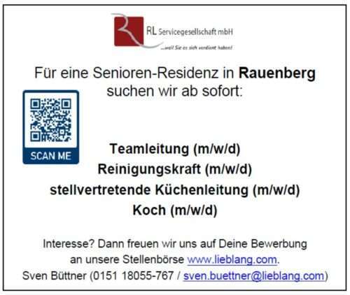 Pflegefach- und Hilfskräfte in den Römergarten Residenzen Rauenberg gesucht