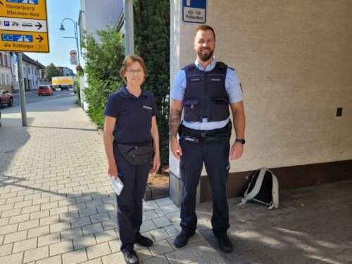 Gemeinsame Kontrolle von Ordnungsamt und Polizei in der Karlsruher Straße