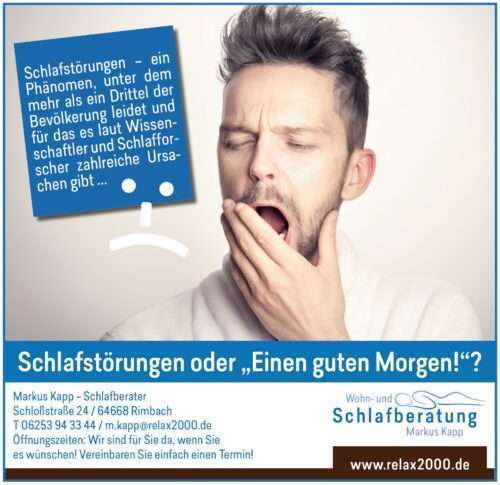 Relax2000, Markus Kapp, Bettensysteme, Schlafstörungen – ein Phänomen, unter dem mehr als ein Drittel der Bevölkerung leidet