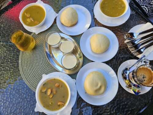 Hausgemachte Dampfnudeln mit Vanillesoße oder Kartoffelsuppe - Landhauscafe Gauangelloch - die kleine Keksfee