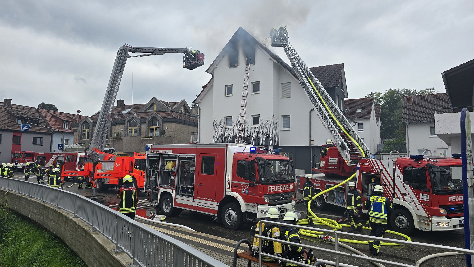 Baiertal Dachgeschosswohnung in Brand
