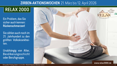 Betten- und Matratzen von Relax2000 - 150 € Gutschein - ZIRBEN-AKTIONSWOCHEN 21.3. bis 12.4. 2026
