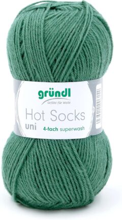 grüne Strickwolle