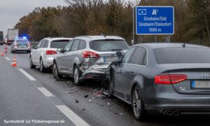 BAB 6 bei Sinsheim Auffahrunfall mit 32.000 Euro Schaden
