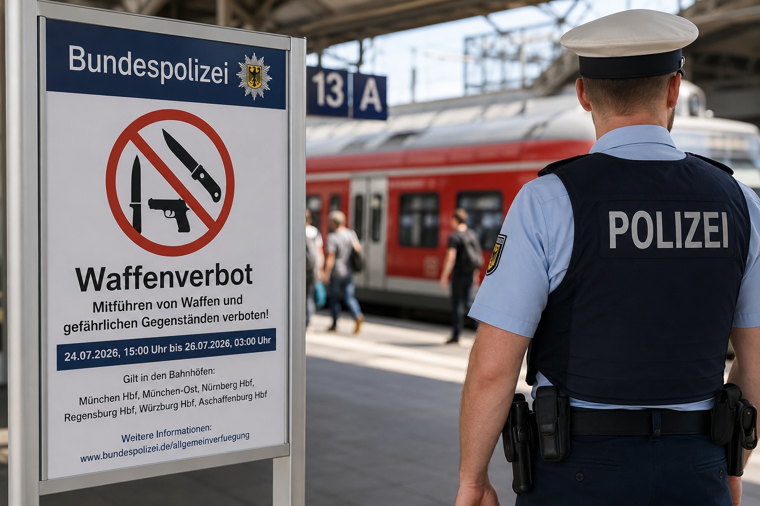 Waffenverbot an Bahnhöfen