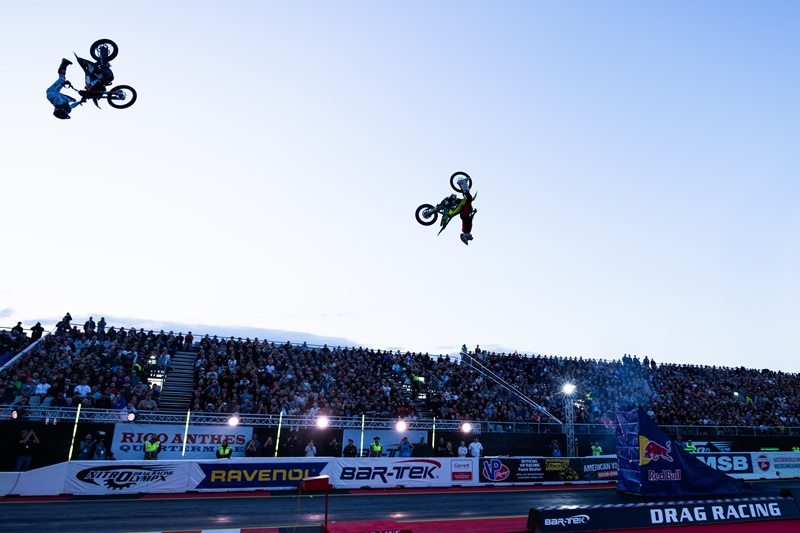 Spektakuläre Sprünge bei der Red-Bull-FMX-Show – unter anderem mit Weltmeister Luc Ackermann. Foto: © Hockenheim-Ring GmbH