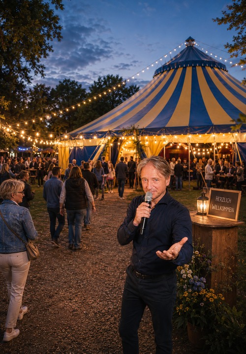 Walldorf bekommt Besuch von einem ganzen Orchester – und dafür reicht ein einziger Mann! Am 7. September 2026 kommt der Schweizer Stimmartist Martin O. mit seinem Programm „Super Looper“ zum Walldorfer Zeltspektakel.