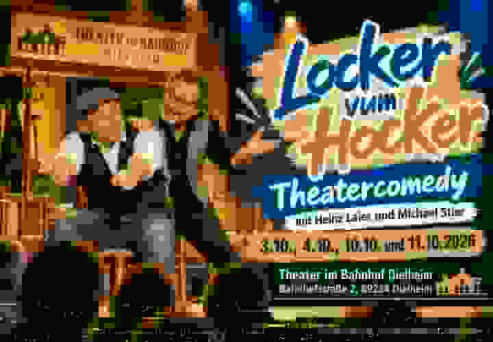 Dielheim: „Locker vum Hocker“ – Heinz Laier und Michael Stier im Theater im Bahnhof