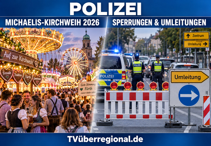 Michaelis-Kirchweih 2026 in Fürth: Polizei, Sperrungen und Umleitungen