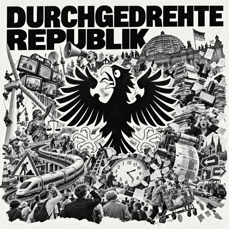 Titelmotiv der Durchgedrehten Republik