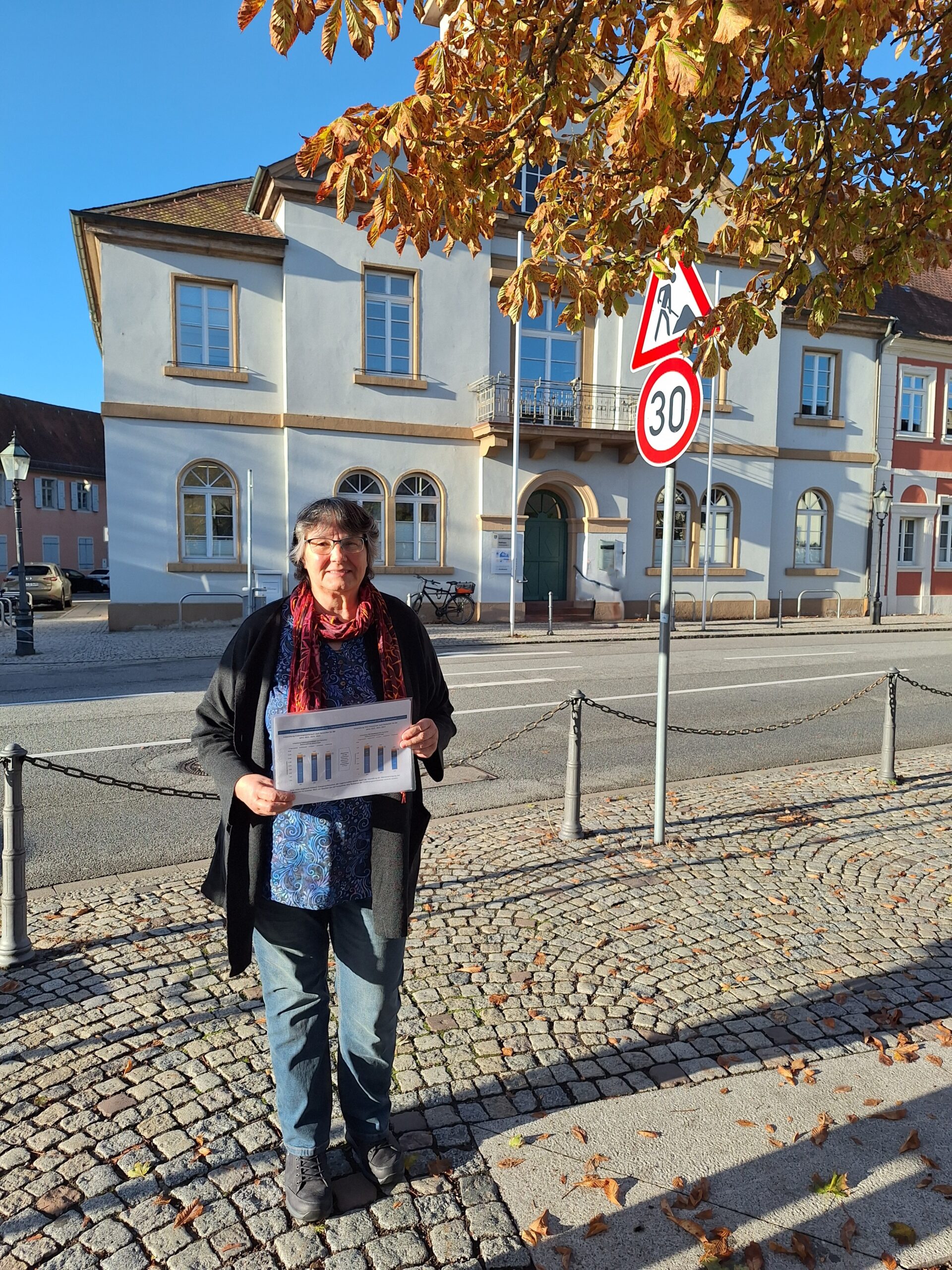 Annette Zinecker präsentiert die Treibhausgasbilanz der Stadt Schwetzingen